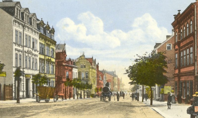 Hlavní ulice města Rybáře roku 1912